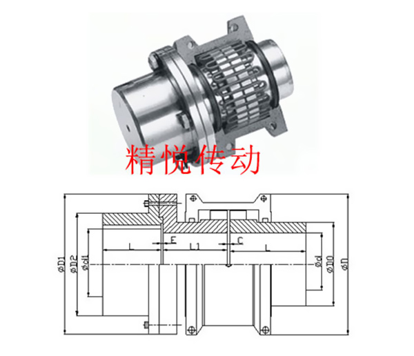 T35系列單法蘭聯(lián)結蛇形彈簧聯(lián)軸器